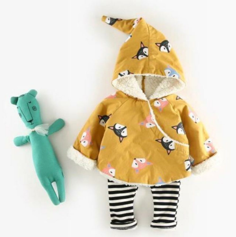 Jacket Cashm Poncho Fox Print